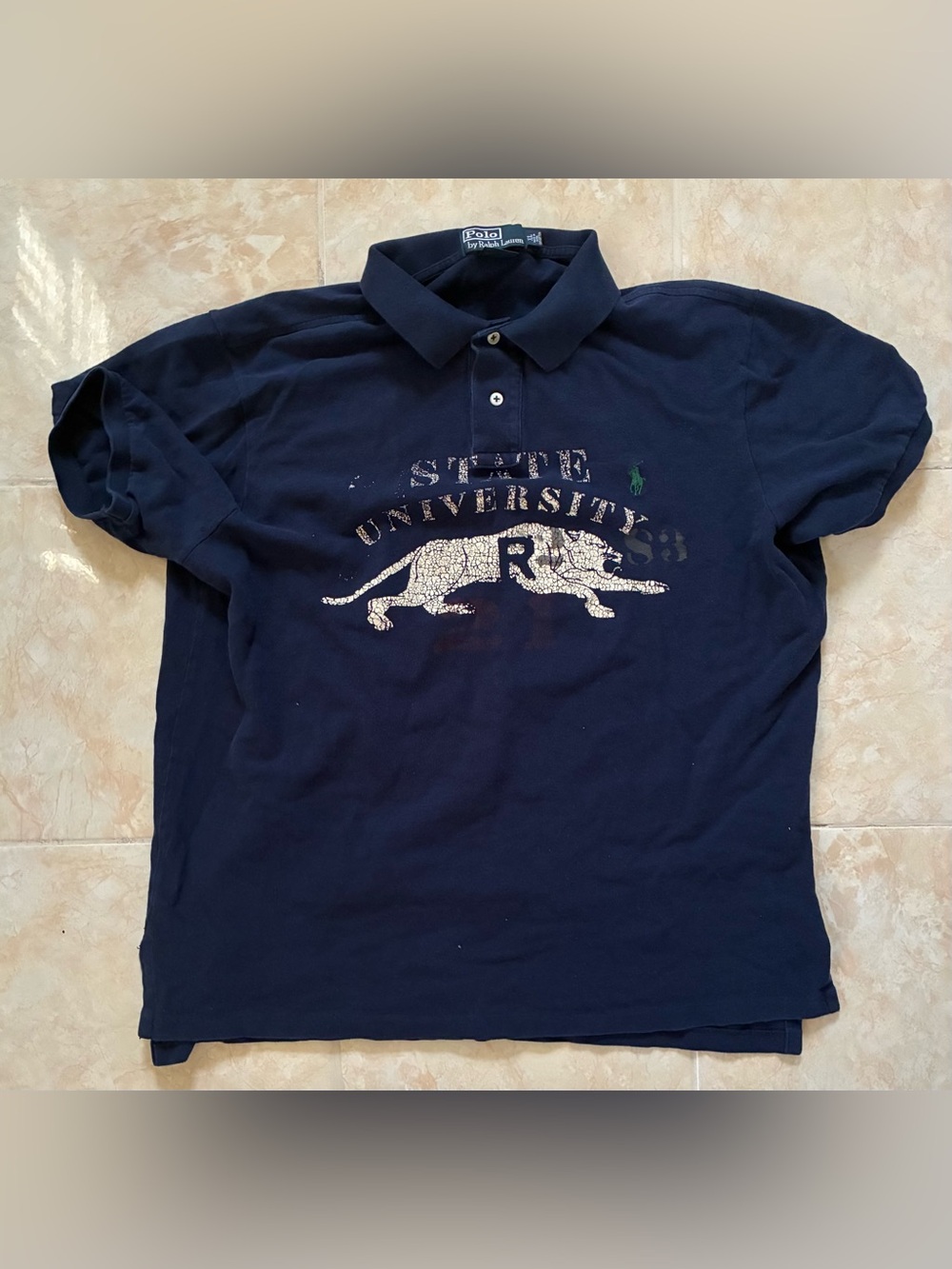 Rare Vintage Ralph Lauren Artwork Polo Sz XL